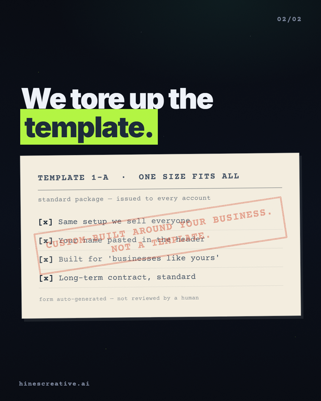 stamp-not-a-template